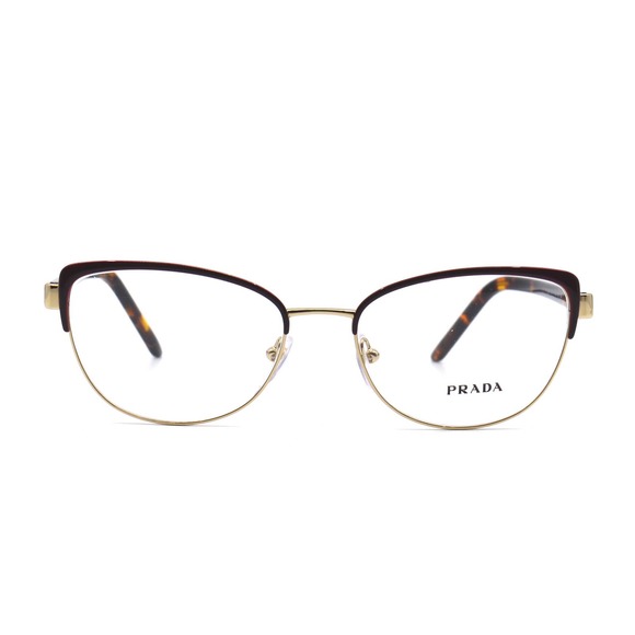 NEW PRADA PR 63XV 09B1O1 BORDEAUX/ GOLD DEMO LENS AUTHENTIC EYEGLASSES F… - Picture 2 of 15